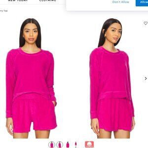 Womens Size S Long Sleeve Terry Top NWOT